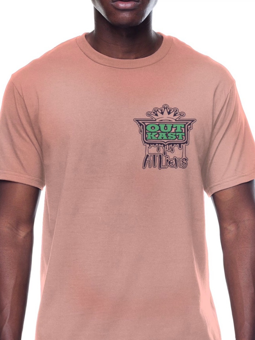 Outkast Band Atliens Graphic T-Shirt Double Sided Peach Men’s Size 3XL (54/56)